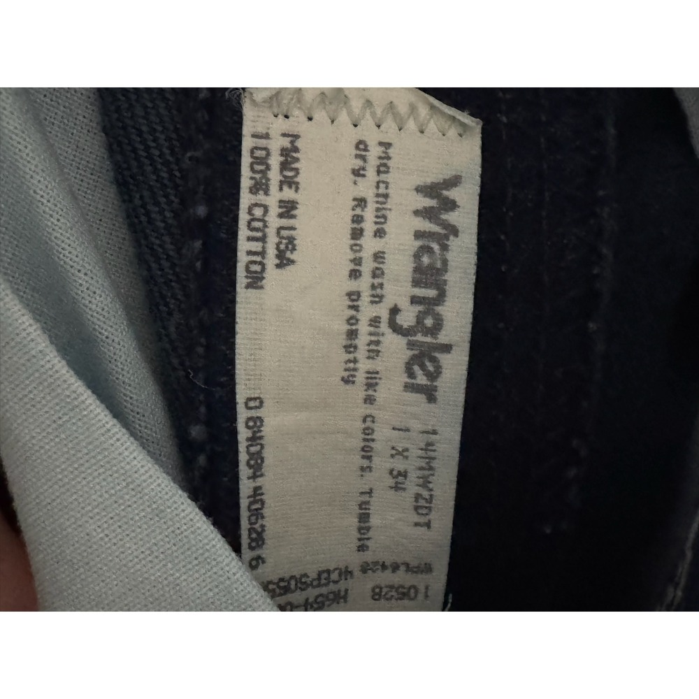 Vintage Wrangler 14MWZ Cowboy Cut Tapered Leg Indigo Blue Denim Jeans NWT - Picture 4 of 12